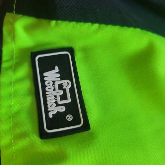 Vintage Woolrich Mens Windbreaker Jacket Green/Black Hooded Zip-Up Adjustable M - Picture 7 of 9